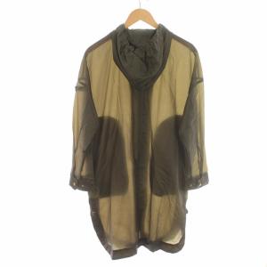 TATRAS 19SS ナイロンジャケット Wジップ フード ロゴ 1 S カーキ