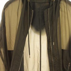 TATRAS 19SS ナイロンジャケット Wジップ フード ロゴ 1 S カーキ