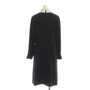 Chloe 20年製 ワンピース 襟レース 40 ネイビー