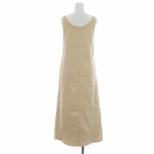 AURALEE SUPER HEAVY COTTON RIB ONE-PIECE 22SS ワンピース ロング ノースリーブ 0 XS ベージュ