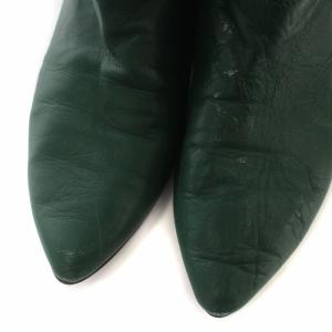 TOGA ショートブーツ レザー 24cm 緑 グリーン