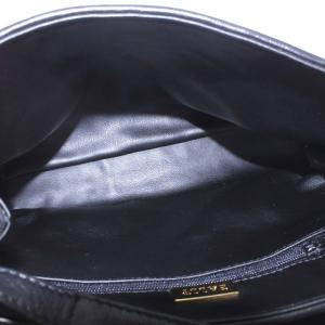 BALLY ショルダーバッグ レザー スエード 編み込み フリンジ マグネット ロゴ 黒 ブラック