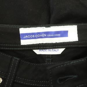 JACOB COHEN BARD ブラックデニム パンツ ジーンズ スリム ストレッチ ボタンフライ 28 黒 ブラック