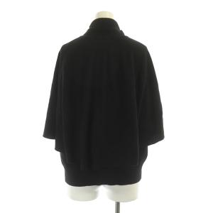 sacai リブニット ノースリーブ ポンチョ ドッキング タートルネック 1 黒 ブラック 19-0428