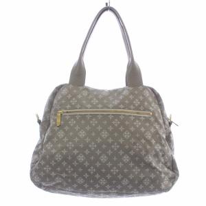 russet ハンドバッグ ショルダーバッグ 2WAY ナイロン レザー 総柄 ロゴ グレー