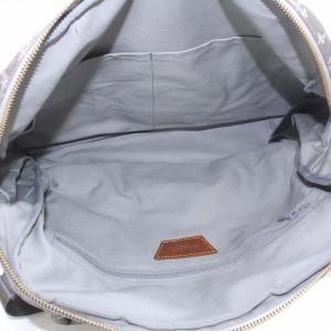 russet ハンドバッグ ショルダーバッグ 2WAY ナイロン レザー 総柄 ロゴ グレー