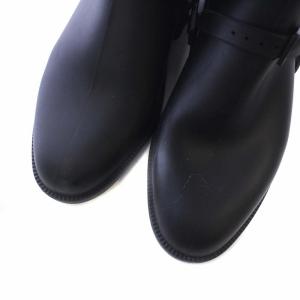 GIVENCHY レインブーツ 長靴 ラバー ロング ストラップ ロゴ 35 22cm 黒 ブラック