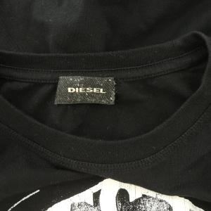 DIESEL Tシャツ カットソー 半袖 プリント コットン S 黒 ブラック