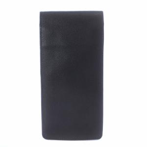 YVES SAINT LAURENT メガネケース レザー YSL カサンドラロゴ ゴールド金具 クリーナー付き 黒 ブラック