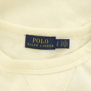 POLO RALPH LAUREN スウェットトレーナー 長袖 クルーネック パッチ 裏起毛 SP 白 ホワイト