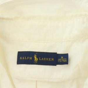 RALPH LAUREN ボタンダウンシャツ 半袖 コットン M 白 ホワイト