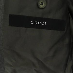 GUCCI テーラードジャケット 3B 総裏地 ウール イタリア製 52 グレー
