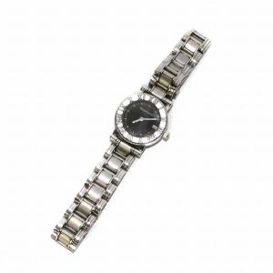 TIFFANY&Co. アトラス 腕時計 クオーツ アナログ 2針 ステンレススチール SS デイト 黒文字盤 シルバー色