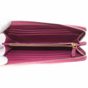 PRADA 長財布 ウォレット キルティング ナイロン ロゴ L字ファスナー ピンク