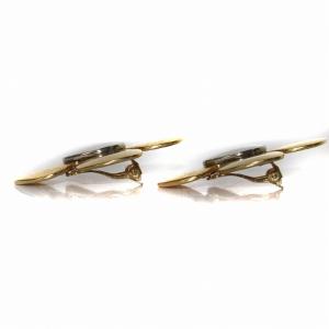 YVES SAINT LAURENT イヤリング フラワーモチーフ 花 ゴールド色 シルバー色