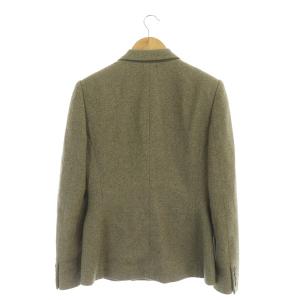 RALPH LAUREN ダブルテーラードジャケット ウール混 ツイード 総裏地 ヴィンテージ 9 カーキ