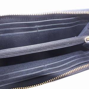 COACH 長財布 PVC ラウンドファスナー シグネチャー柄 総柄 茶色 ブラウン