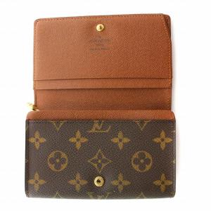 LOUIS VUITTON M61736 ポルトフォイユ トレゾール 二つ折り財布 モノグラム ブラウン