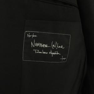 n(n) BY NUMBER (N)INE テーラードジャケット 1B 総裏地 ウール 裏地シルク 4 黒 ブラック