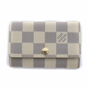 ミュルティクレ 6連キーケース ダミエアズール ホワイト グレー N61745