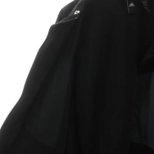 adidas ウインドブレーカー ナイロンジャケット スタンドカラー ジップアップ ロゴ XL 黒 ブラック グレー GL8673 GY99