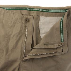 LACOSTE チノパンツ ジップフライ 麻 リネン混 4 L カーキ