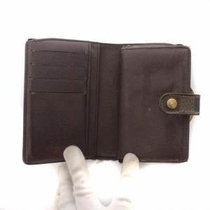 LOUIS VUITTON ポルトフォイユ ヴィエノワ 二つ折り財布 ウォレット ダミエ がま口 茶 ブラウン N61674