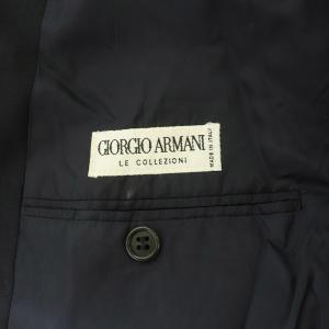GIORGIO ARMANI テーラードジャケット 3B 総裏地 ウール 52 黒 ブラック