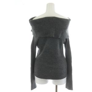 ADORE オフショルダー リブニット 長袖 ウール アルパカ混 38 M グレー GY06