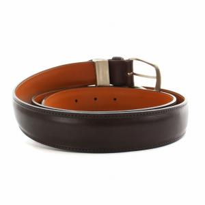 BURBERRY LONDON ベルト バックル ハトメ シルバー金具 レザー 茶 ブラウン GY18