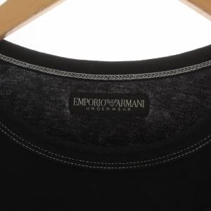 EMPORIO ARMANI under wear Tシャツ カットソー 長袖 ロンT ロゴ M 黒 ブラック