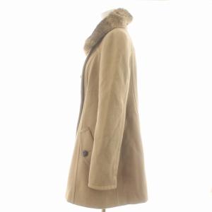 BURBERRY BLUE LABEL  ピーコート Pコート ラビットファー 裏地ノバチェック ショート 38 M ベージュ