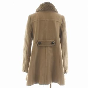 BURBERRY BLUE LABEL  ピーコート Pコート ラビットファー 裏地ノバチェック ショート 38 M ベージュ