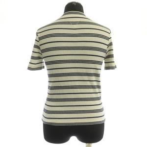 Ron Herman RHC リブニット カットソー 半袖 ボトルネック ボーダー XS 白 紺 ホワイト ネイビー