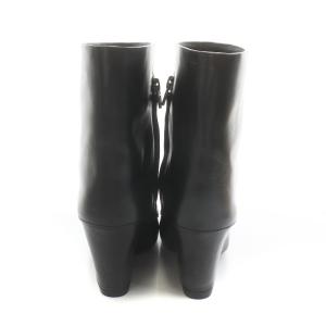 alexanderwang ショートブーツ レザー ウェッジソール スクエアトゥ サイドジップ EU36 23cm 黒 ブラック GY18