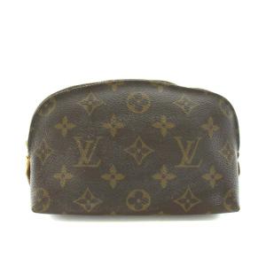 ポシェット・コスメティック ポーチ 化粧ポーチ モノグラム PVCキャンバス 茶 ブラウン M47515