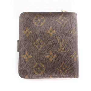 LOUIS VUITTON モノグラム コンパクトジップ 二つ折り財布 ミニ 茶 ブラウン M61667 GY10