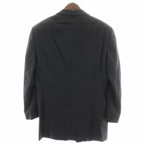 ARMANI COLLEZIONI セットアップ スーツ ジャケット パンツ ウール 3B 総裏地 ストライプ 2C66AM 46 M ブラック 黒 GY18