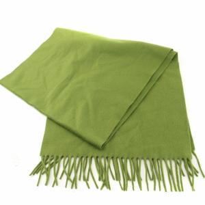 Loro Piana マフラー 無地 フリンジ グリーン