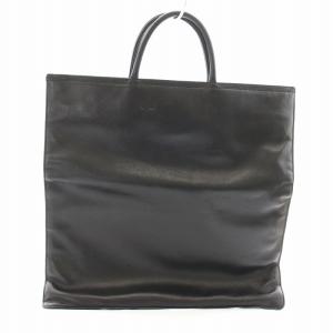 LOEWE ヴィンテージ トートバッグ ハンドバッグ アナグラム 型押し ラムレザー 黒 ブラック