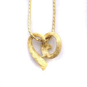 GIVENCHY ヴィンテージ ネックレス ペンダント チェーン ハートモチーフ ロゴ ゴールド色