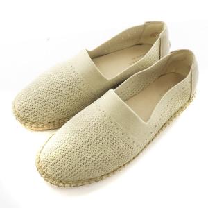 クラウドフィール スティッチライト エスパドリーユ スリッポン ラウンドトゥ メッシュ 7 24.5cm ベージュ GY19