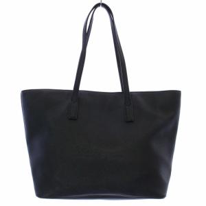 MARC JACOBS トートバッグ レザー ロゴ チャーム付き 黒 ブラック ゴールドカラー
