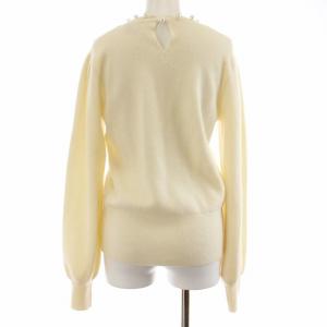 kate spade new york ニット セーター 長袖 フェイクパール ウール混 カシミヤ混 S アイボリー GY19