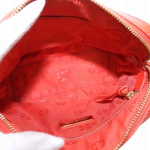 TORY BURCH ショルダーバッグ ポシェット レザー フリンジ ロゴ オレンジ