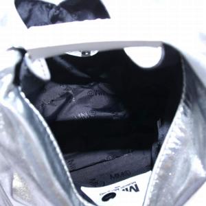 MM6 Maison Margiela ハンドバッグ ショルダーバッグ 2WAY レザー ロゴ シルバー色