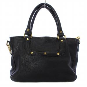 TORY BURCH ショルダーバッグ ハンドバック 2WAY レザー ロゴ ゴールドカラー金具 黒 ブラック
