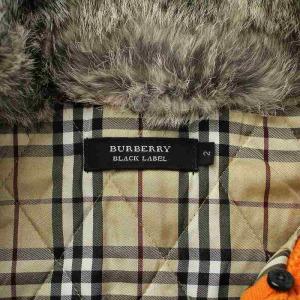 BURBERRY BLACK LABEL ドライバーズニット ウール ジャケット ブルゾン 2WAY 裏地ノバチェック キルティング ラビットファー ジップアップ ロゴ