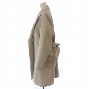 STUNNING LURE ベルテッド ミドル チェスターコート ウール ベルト付き 前開き 0 S ベージュ