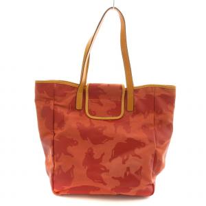 HUNTING WORLD トートバッグ キャンバス ロゴ 総柄 赤 レッド 510903